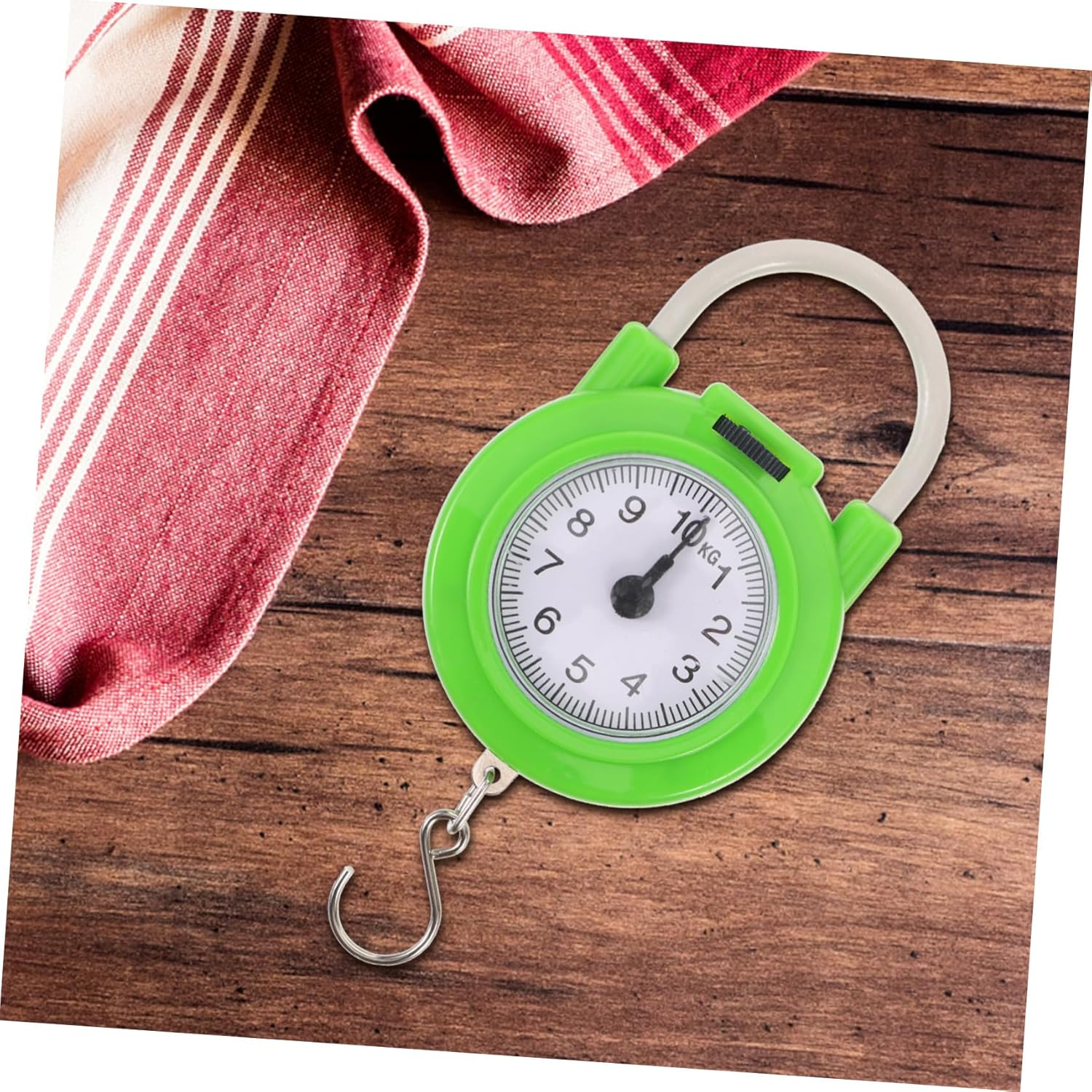 IMIKEYA Manual Travel Luggage Spring Scale Portable Handheld Suitcase Weight Scale with Hook High Precision Small Size Fluorescent Green for Accurate Weight Measurement image number 1