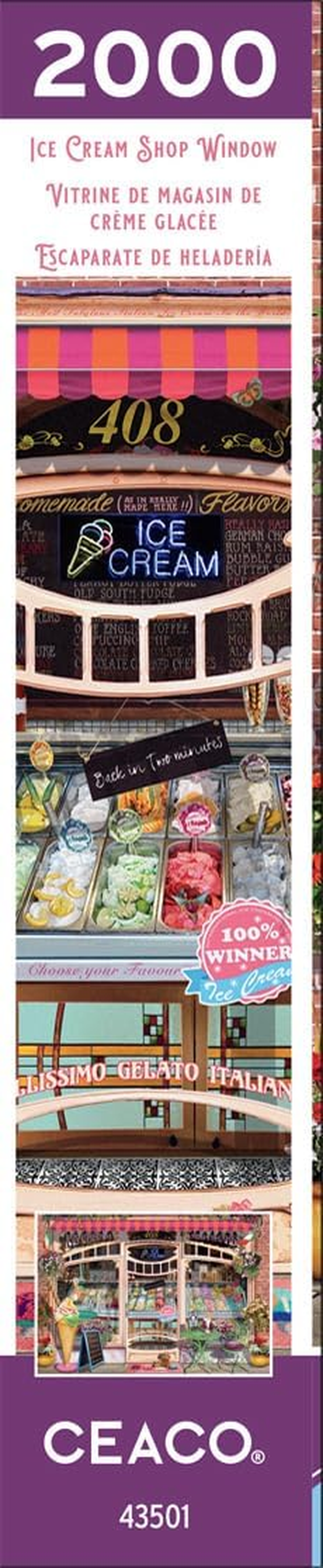 Ceaco - Ice Cream Shop Window - 2000 Piece Jigsaw Puzzle image number 1