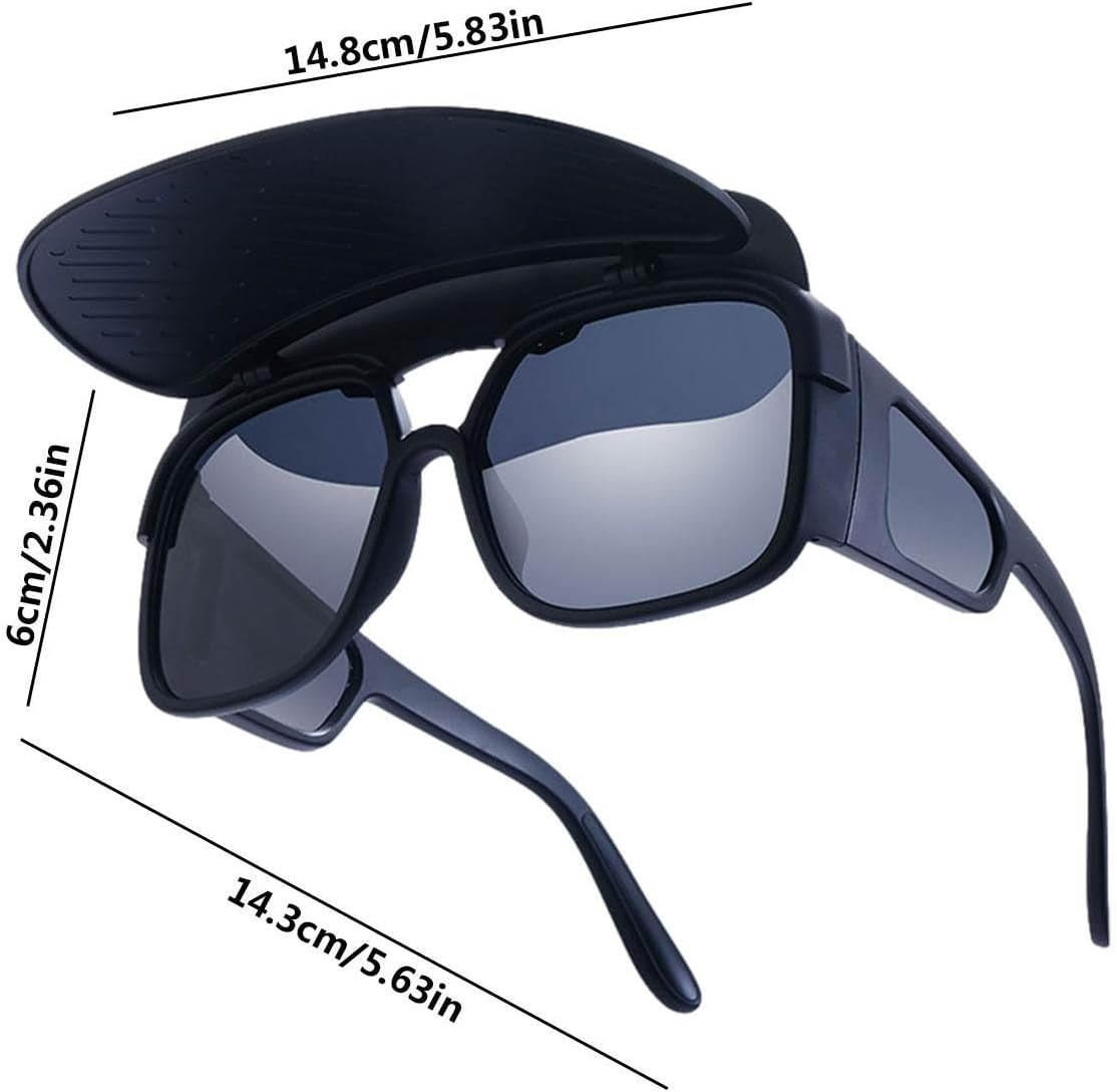 Sunglasses Sunvisor, Sunvisor Sunglasses with Sunvisor Attached, Funny Waterproof Cycling Glasses, Detachable Sunvisor for Fishing, Hiking, Outdoor Puchen image number 5