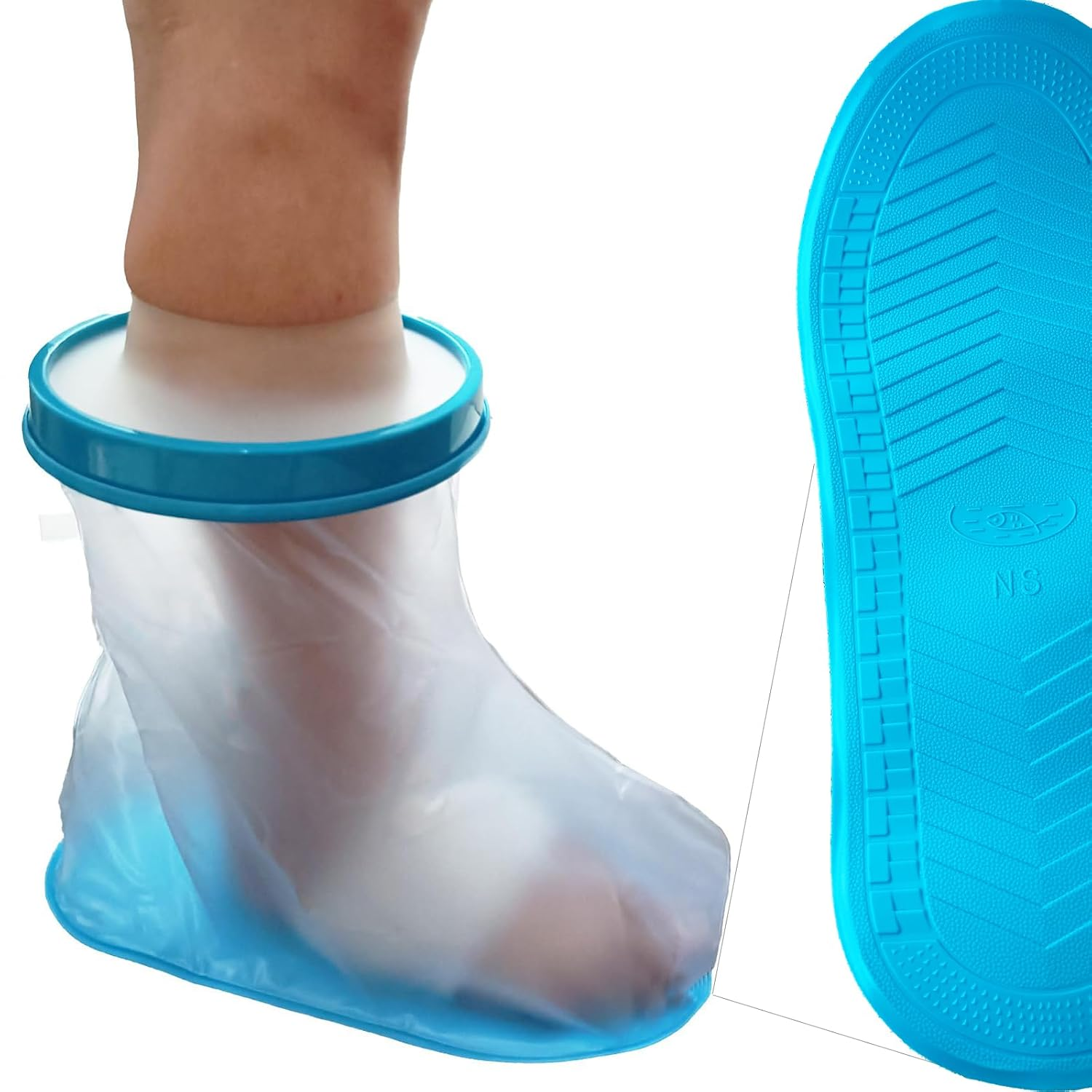 Tideshake - Non-Slip Waterproof Foot Cast Cover for Showering, Reusable Adult Foot Cast Protector, Cast Covers for Shower, Watertight Cast Bag for Surgery Foot, Ankle, Burns image number 1