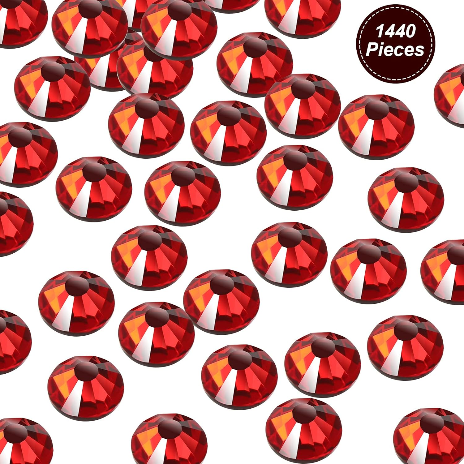 1440 Pieces Hotfix Rhinestones Crystals Hot Fix Clear AB Crystals round Flatback Gems Glass Stones Crystal Rhinestones Bulk for Crafts Clothing Dance Costumes, 5Mm image number 4