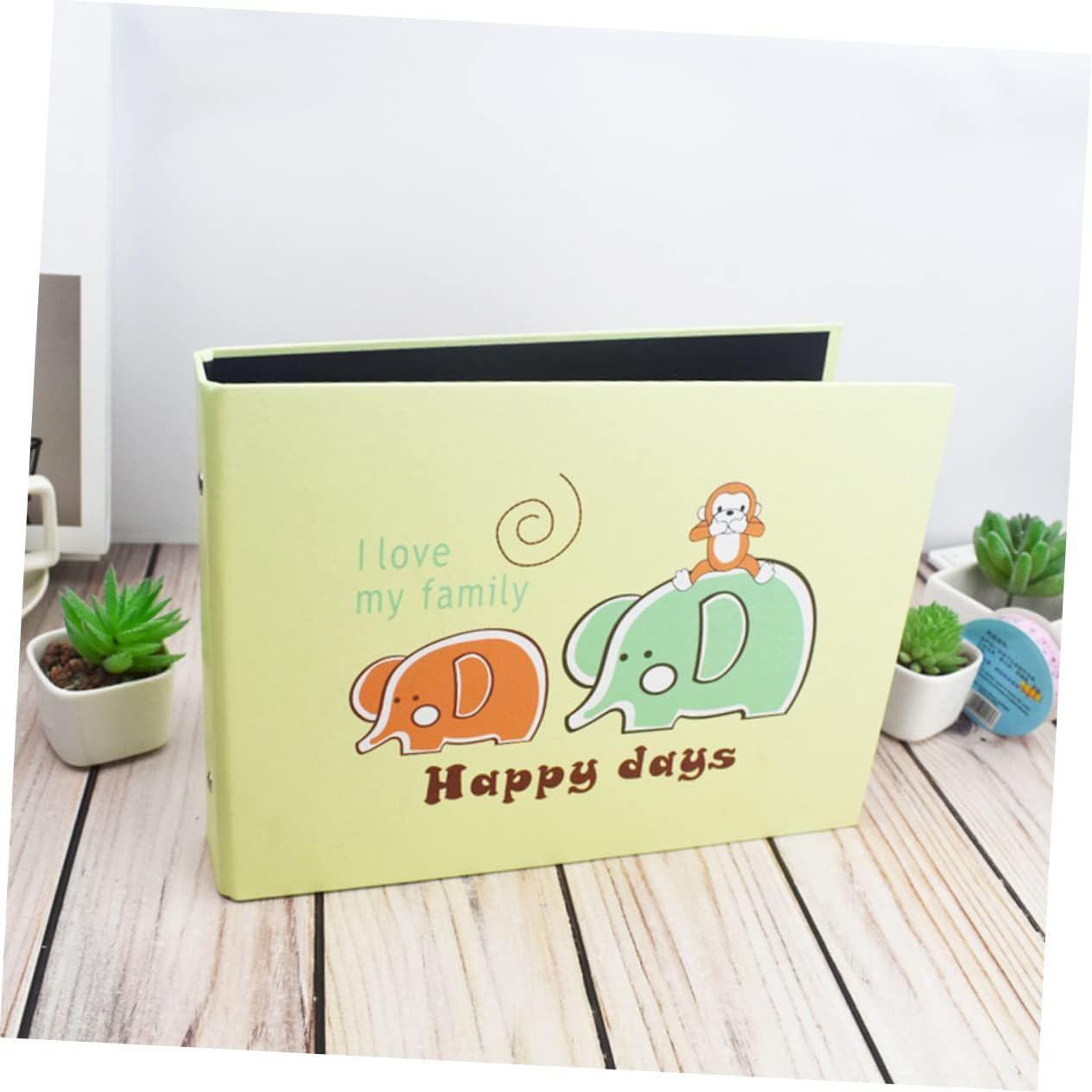 1Pc Elephant Pattern Album DIY Recording Life Book First Photo Album for Cute Photo Albums Picture Album Memory Book for Couples image number 3
