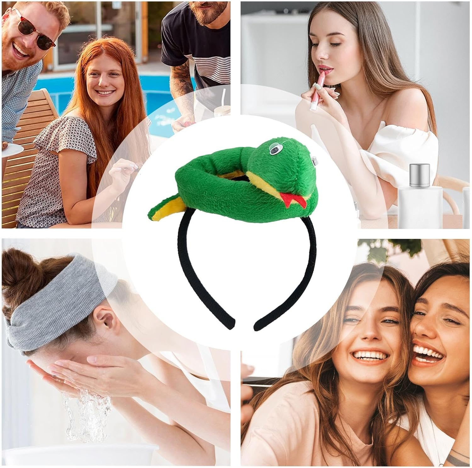 Snake Headpiece | Plush Cosplay Headpiece | Soft Comfortable Headband Costume for Women Decoration Halloween Gatherings Parties Events Cosplay Celebrations image number 2