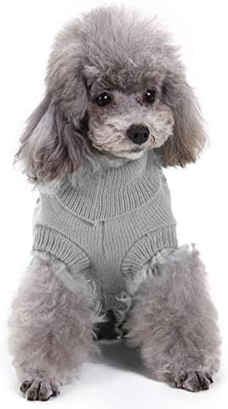 Dog Sweater, Warm Pet Sweater, Dog Sweaters for Small Dogs Medium Dogs Large Dogs, Cute Knitted Classic Cat Sweater Dog Clothes Coat for Girls Boys Dog Puppy Cat (Small, Red) image number 4