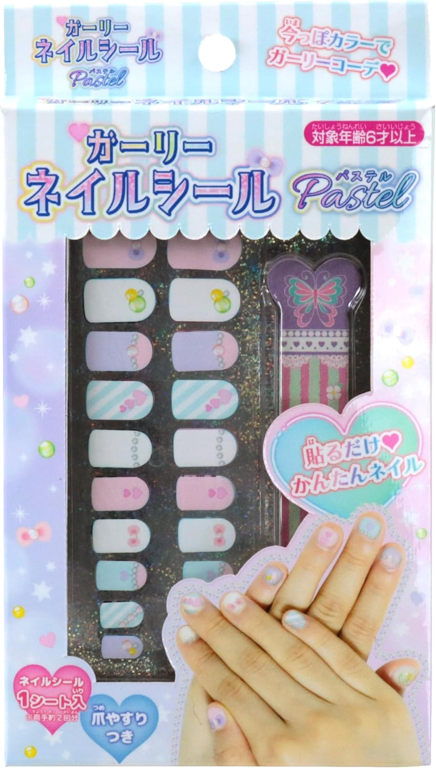 Ikeda Kogyo 00000880 Girly Nail Sticker (Pastel) [Nail Sticker/For Kids] image number 4