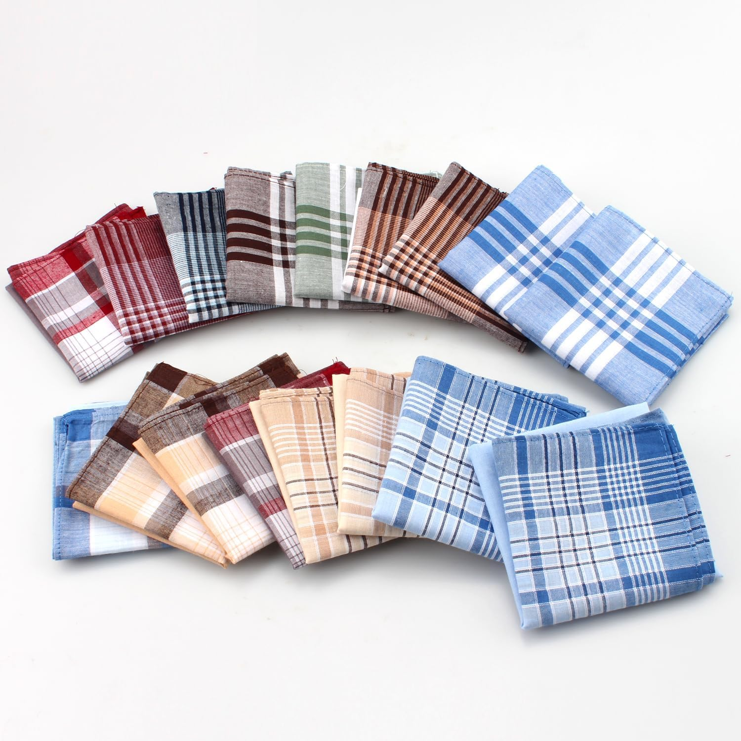 COZY CORE 100% Cotton Handkerchief for Men, Handkerchiefs Men Cotton, Classic Pocket Squares Hankies for Men Women image number 5