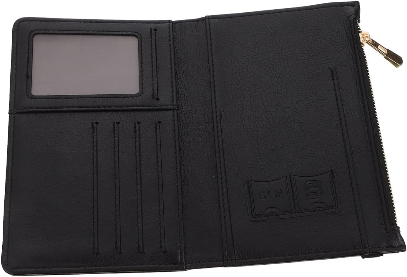 BCOATH Travel Passport Protector Pu Passport Holder RFID Blocking Card Cover with Zipper Gate Pass Holder for Men and Women Short Blue