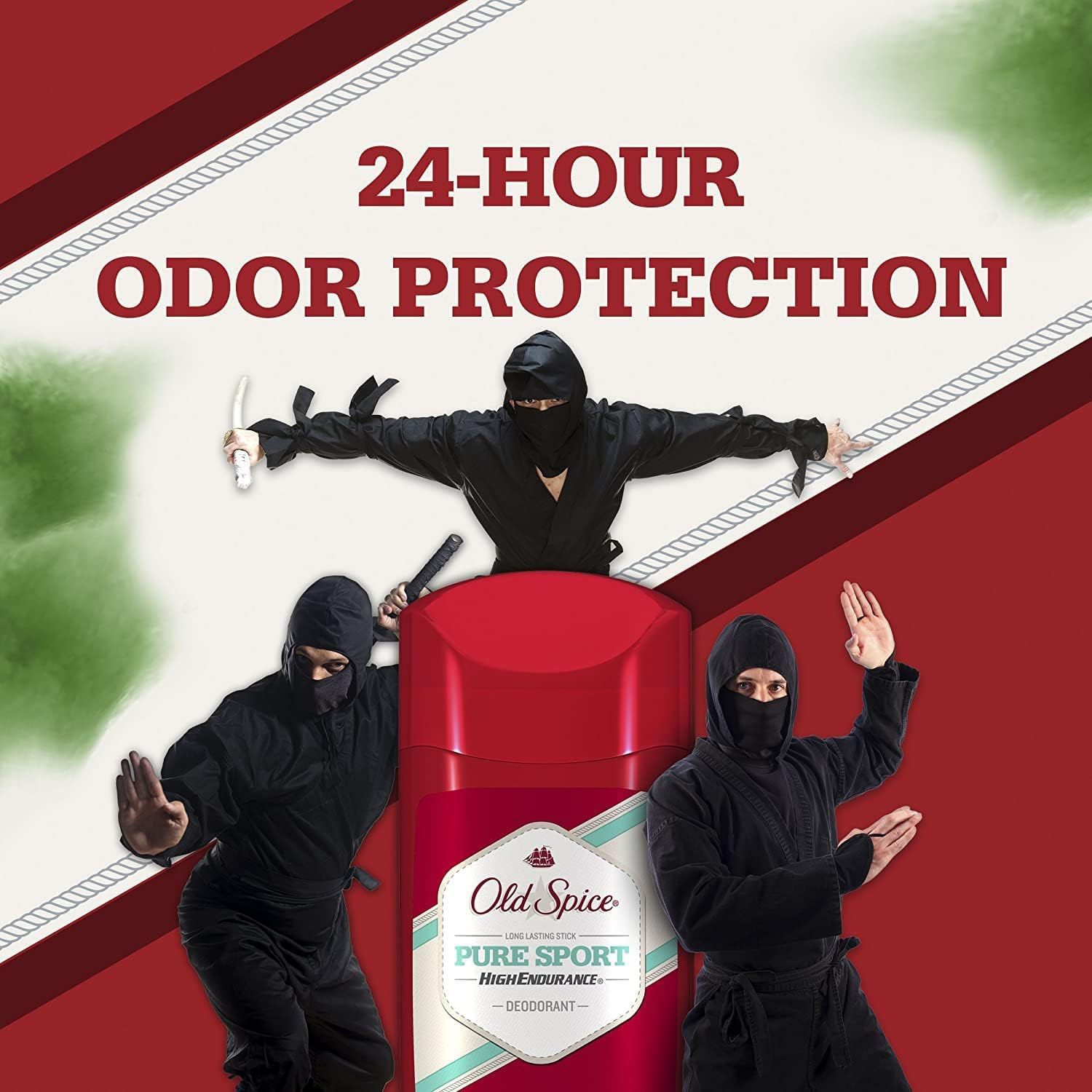 (3 Pack, Pure Sport) - Old Spice Aluminium Free Deodorant for Men High Endurance, Pure Sport, Lemon Lime Scent, 90Ml (Pack of 3) image number 1