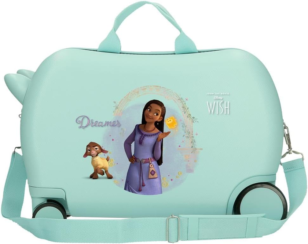 Joumma Disney Wish Dreamer Children'S Suitcase Blue 45X31X20Cm Hard Shell ABS 24.6L 1.8 Kg 4 Wheels Hand Luggage, Blue, Children'S Suitcase, Blue, Children'S Suitcase