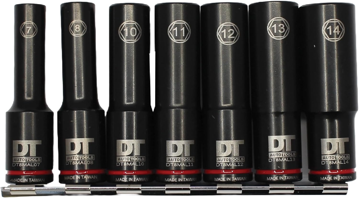 DT Auto Tools 3/8" Deep Magnetic Socket Set, 6-Point, 7-14Mm, 7 Pieces image number 3