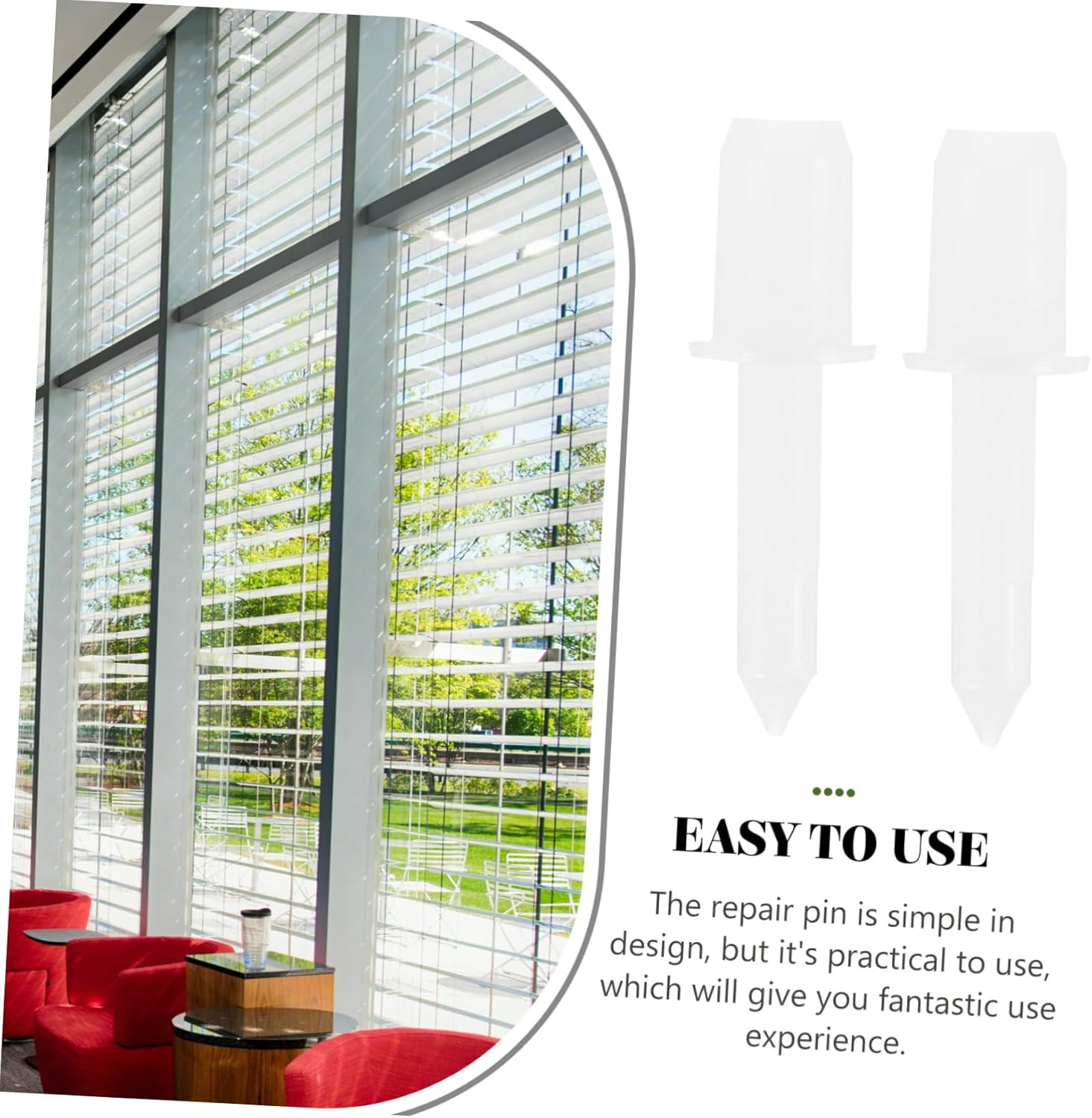 OSALADI Plastic Blinds Repair Pins 80Pcs Shutter Replacement Pins Staple Tool for Window Shutter Repair image number 1