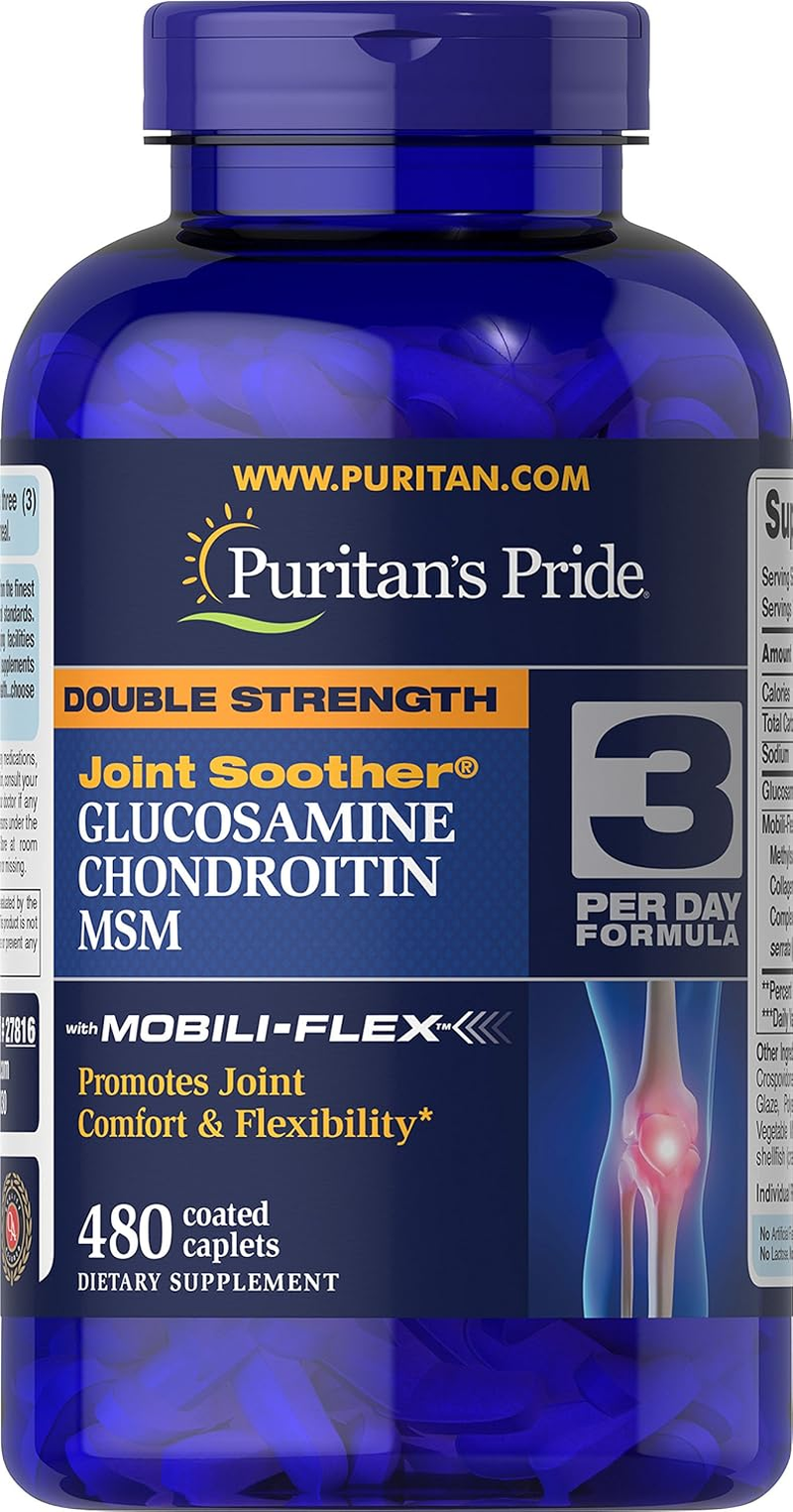 Puritans Pride Double Strength Glucosamine, Chondroitin and Msm Joint Soother, 240 Count image number 2