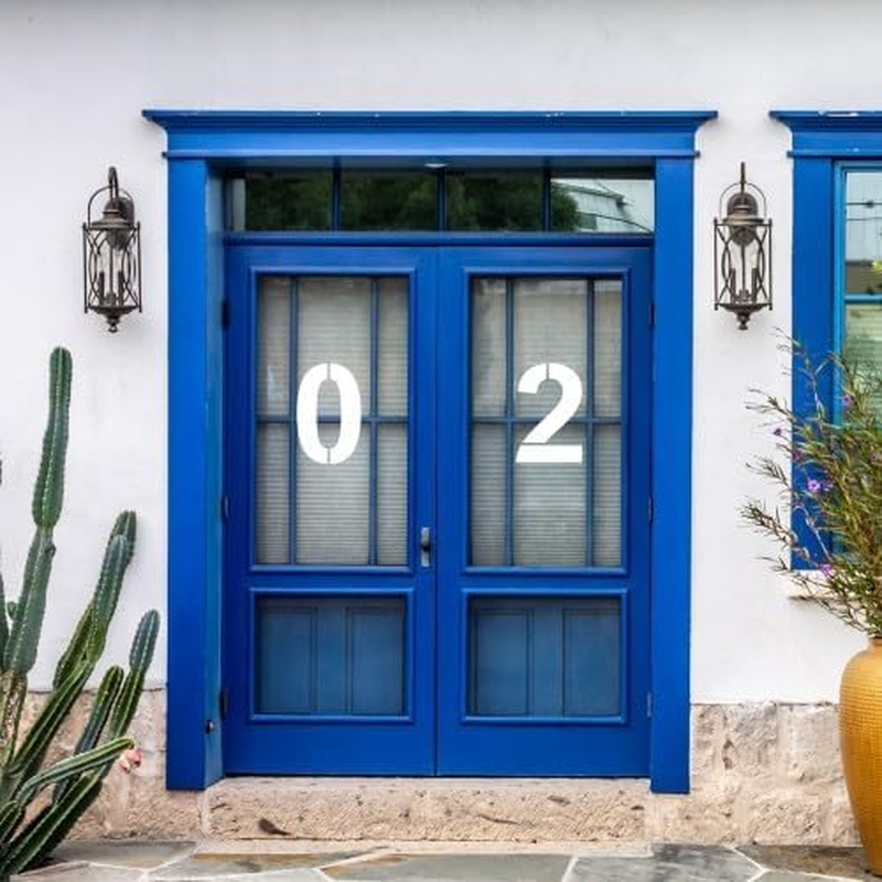 8 Inch 0 to 9 Large Number Stencils Set, 10 Pieces Reusable Plastic Curb Address Number Stencils Road Sign Digital Templates for Painting DIY Mailbox Parking Lot Door image number 4