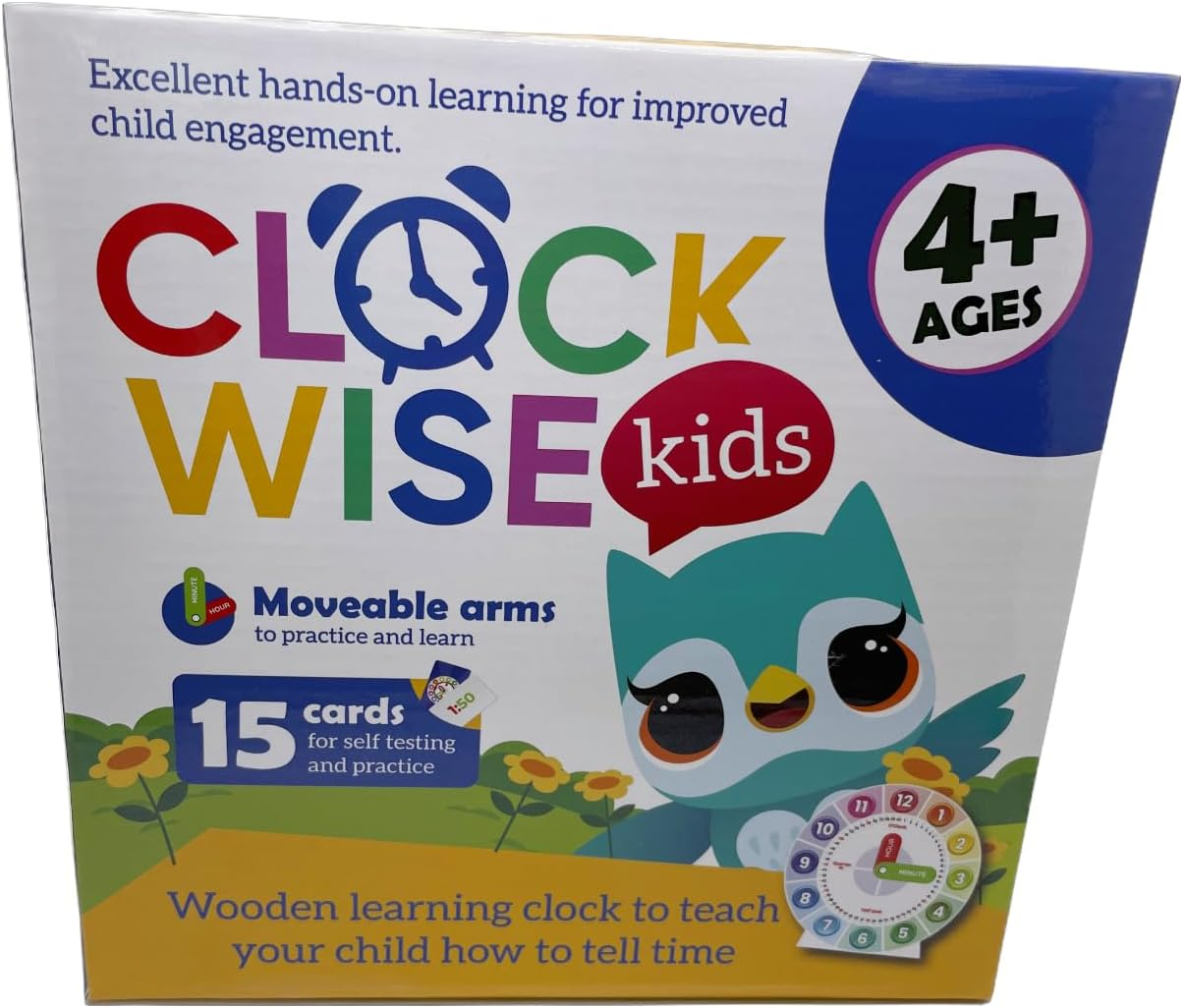 Interactive Educational Teaching Clock - Learn Time Easily, Durable Design for Kids with Moveable Arms, Engaging Hands-On Learning Tool, Perfect for Classroom & Home Use image number 2