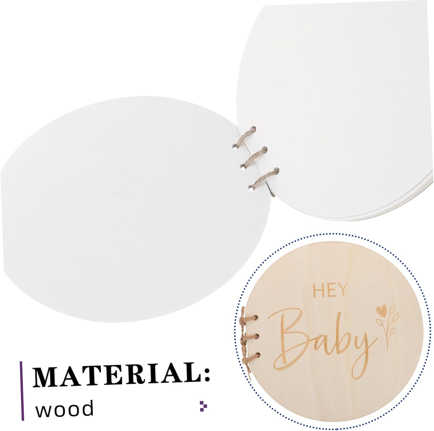 Natural Wood Shower Guest Book Elegant Memory Album with Rustic Design for Celebrations Keepsake for Showers and First Birthdays Thoughtful for Parents image number 5