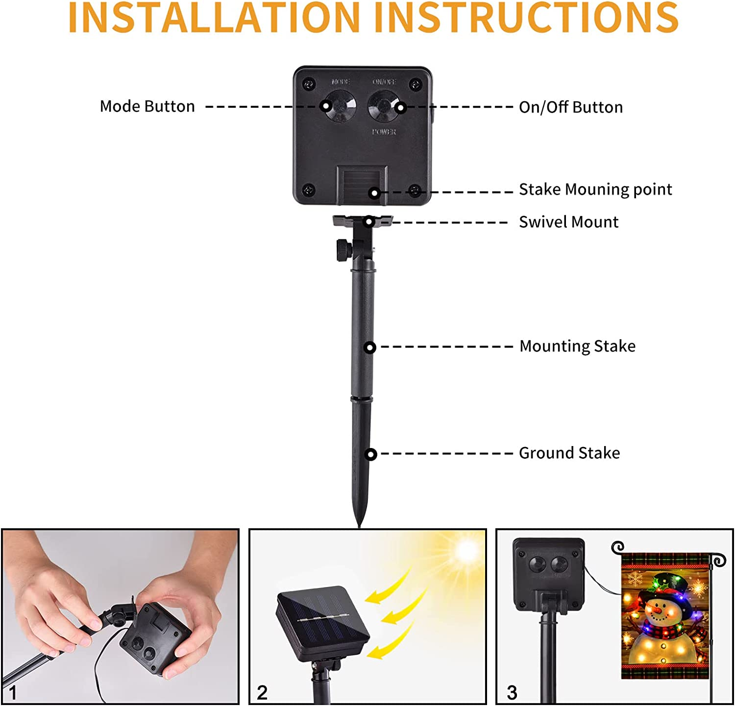 Lighted Winter Garden Flag for Outside, Led Snowman Garden Flag, Winter Yard Flag Winter Garden Flags 12X18 Double Sided for Outdoor Yard Garden Lawn Decoration image number 4