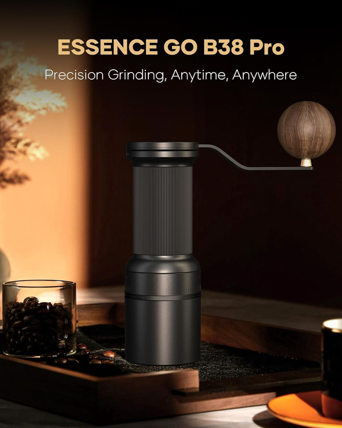 Cocinare Essence GO B38 Ultra Manual Coffee Grinder &ndash; Ghostedge Ultra Burr & 80 Grind Settings, Perfect for Pour-Over, Espresso & Cold Brew (Black) image number 5