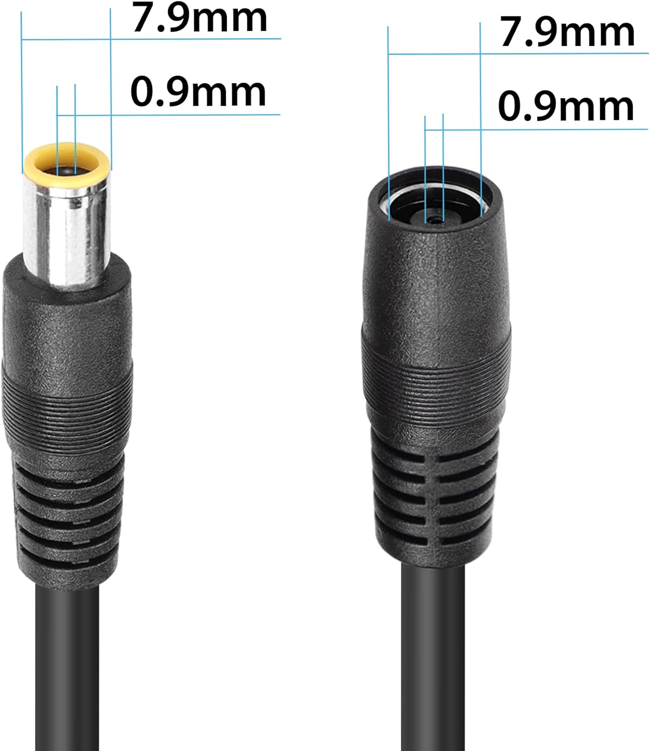 RIIEYOCA DC 8Mm Y Branch Parallel Adapter Cable, 3.2FT 14AWG Dc8Mm 1 Male to 2 Female Solar Panel Power Cable,With DC7909 Male Female Converter,For Portable Power Station Solar Panel(1M/3Ft) image number 3
