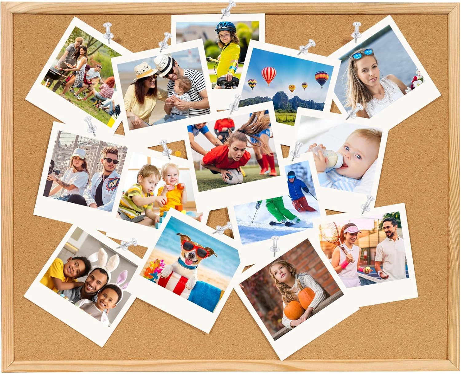 200 Pcs Push Pins Tacks, Thumb Tacks for Wall, Clear Plastic Head, Steel Point, Decorative Push Pins, Standard Thumb Tacks for Bulletin Board, Corkboard, Map, Calendar, Photo, Home, Office