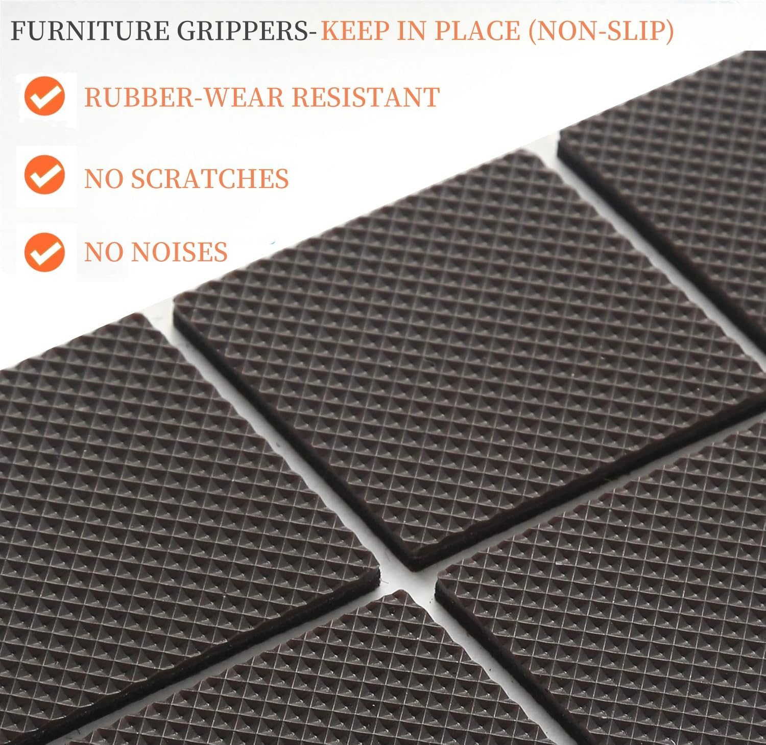 FLAFARY Non-Slip Furniture Pads Floor Protectors, Rubber Stickers Self-Adhesive Furniture Felt Pads for Chair, Table, Couch, Bed(102 PCS) image number 5