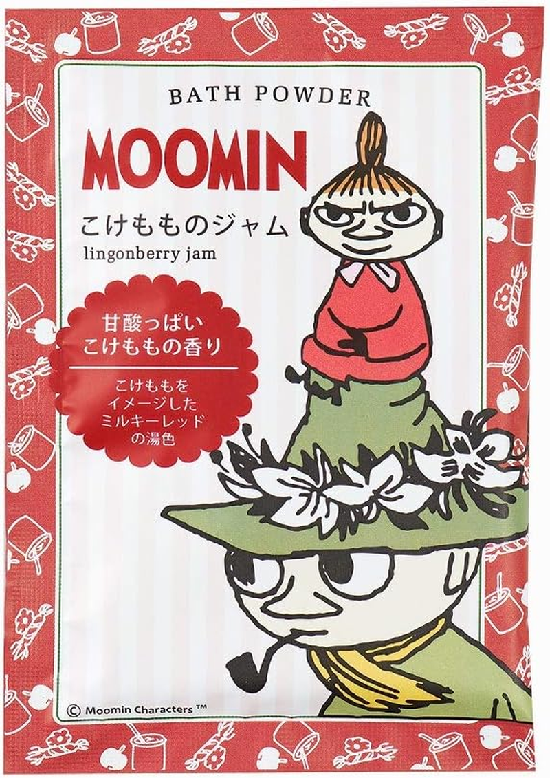 Moomin Bath Powder, 1.2 Oz (35 G), Cocemomo Jam, 12 Pieces (White Turbidity Bath Sale, Made in Japan, Sweet and Sour Kokemomo Scent) image number 4