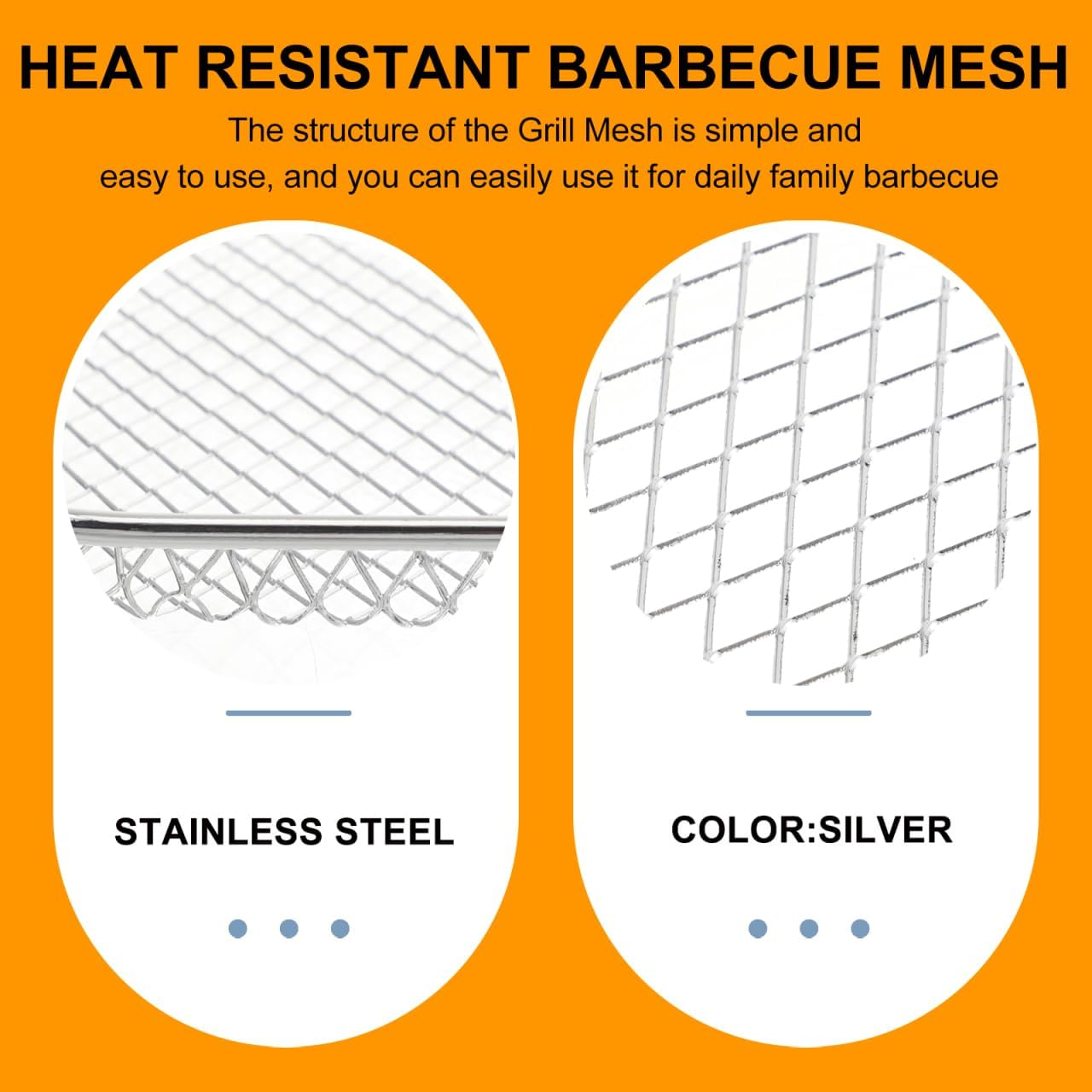 BESPORTBLE Stainless Steel Barbecue Net 304 BBQ Grill Mesh for Outdoor Cooking Versatile Grill Rack for Meat Vegetables and Nuts 23X20Cm image number 3