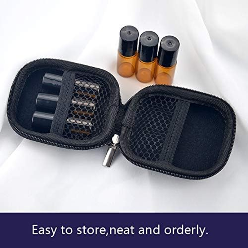 3Pcs Portable Essential Oil Carrying Case Mini Travel Size Essential Oils Storage Bag Organiser Hard Shell Case Holds 6 Bottles(Can Hold 1ML 2ML 3ML 5ML Roller Bottle)-Great for Travel image number 6