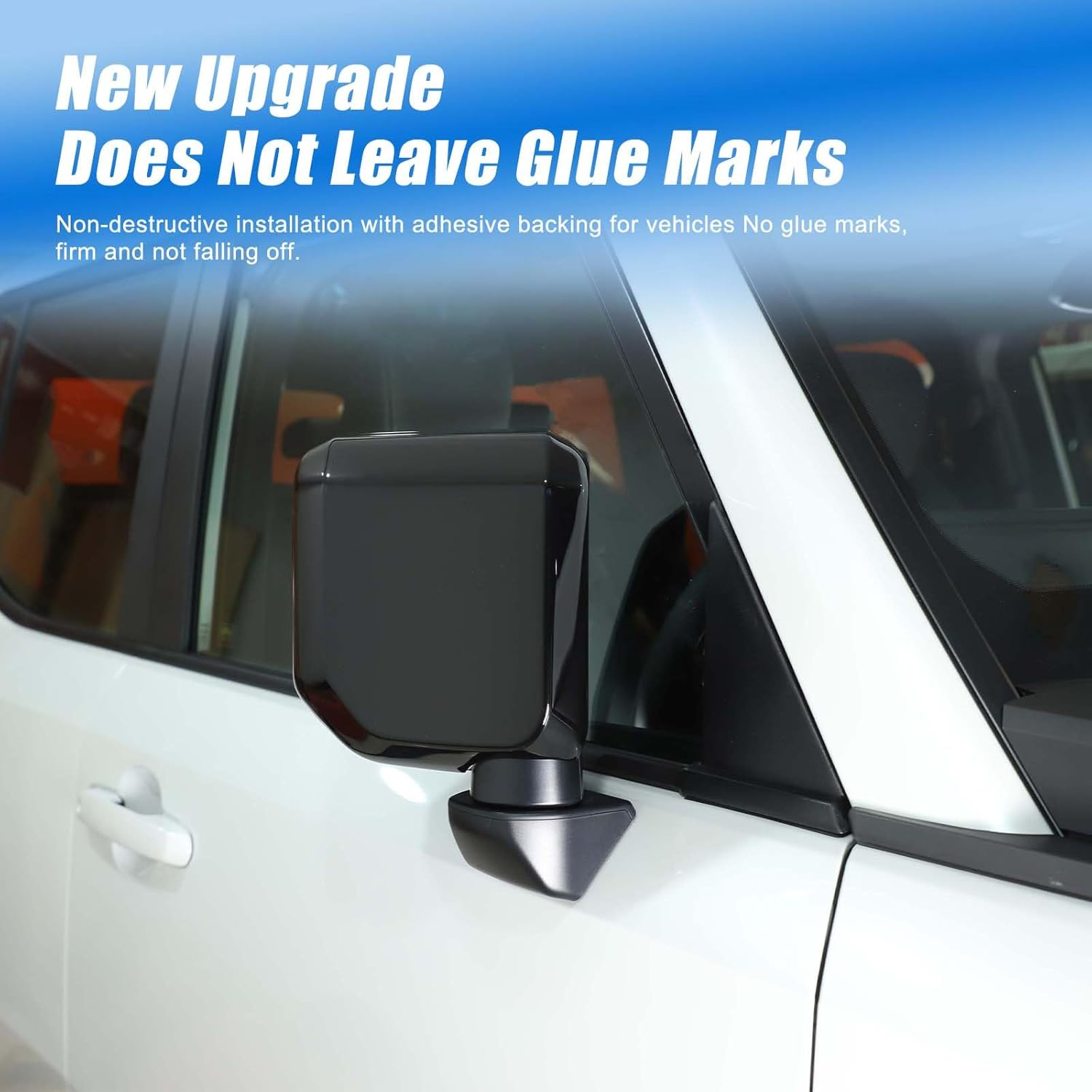 Yinaniutos Side Door Mirror Covers Compatible with Toyota Land Cruiser 250 Prado J250 LC250 2024 2025 Accessories | ABS Plastic Exteriro Rearview Mirror Caps Trim | 2PC Set (Glossy Black) image number 4