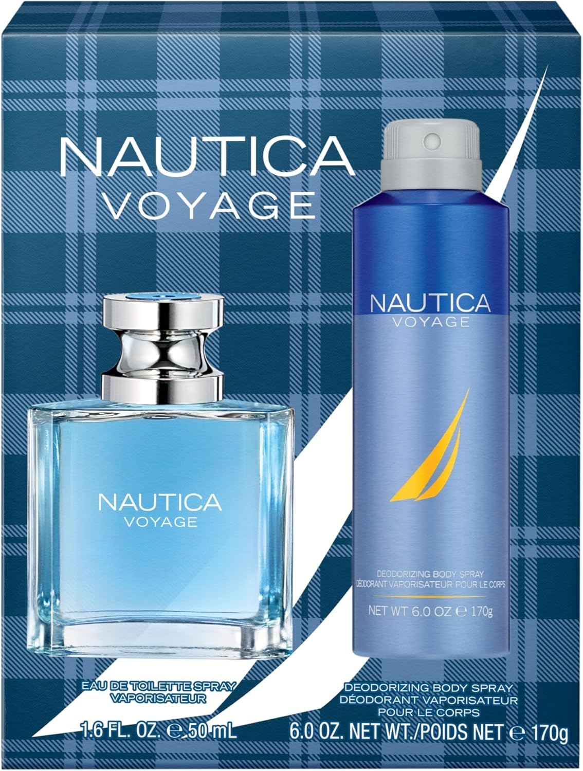 Nautica Voyage Eau De Toilette and Deo Body Spray Gift Set for Men image number 1