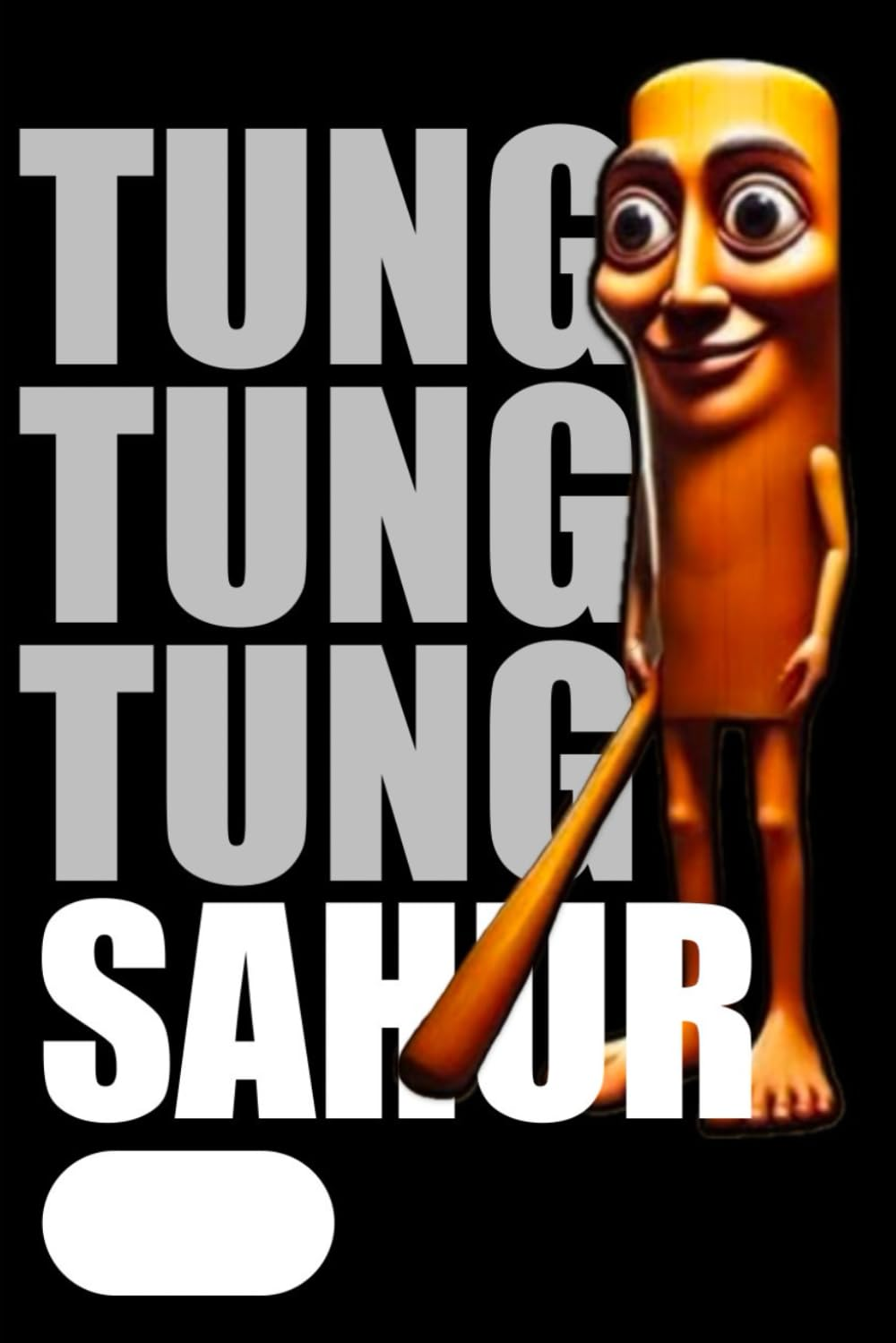 Tung Tung Tung Sahur Brainrot Black Notebook