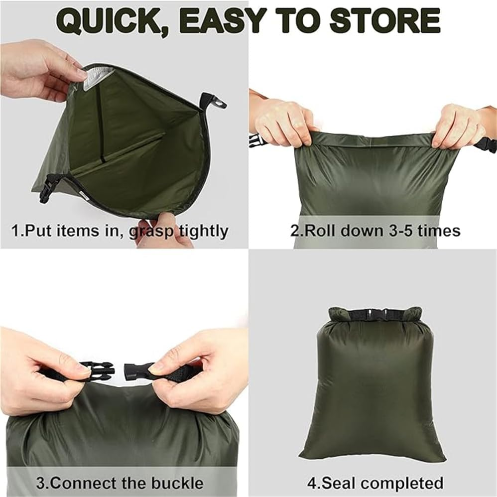 Outdoor Multifunctional Waterproof Bag, 1.5L+2.5L+3L+3.5L+5L+8L Lightweight Bag and Long Adjustable Shoulder Strap, Suitable for Kayaking, Drifting, Rowing, Hiking, Camping (Color) image number 6