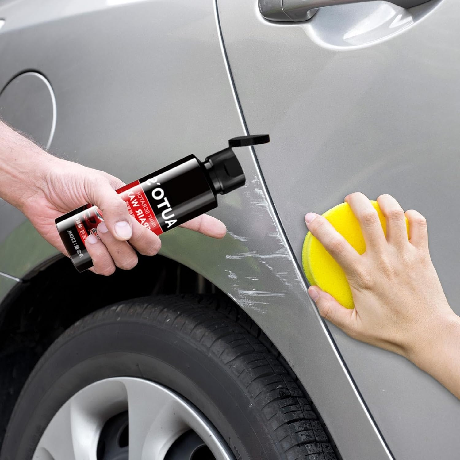 Car Wax Polish Liquid, Car Paint Restorer Swirl Remover Buffing Compound, Scratch Removers, Automotive Polish, Car Exterior Care, 120Ml for Car Paint Scratches image number 1