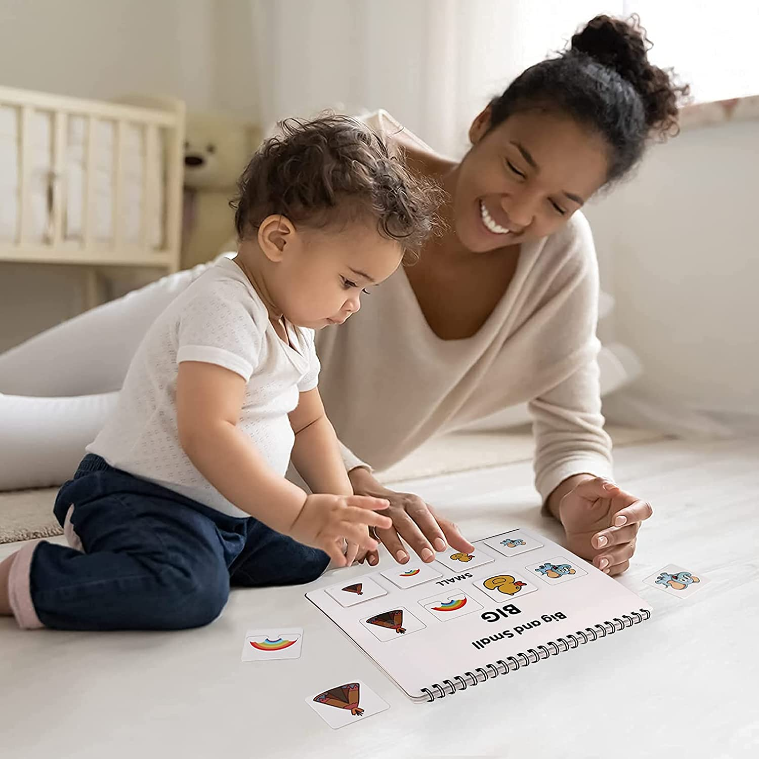 YHZAN Montessori Sensory Toy Preschool Busy Book Toddler Activities 10 Themes for Autism Early Development Aids for Home ABC Shape Color Match Planet Game image number 6