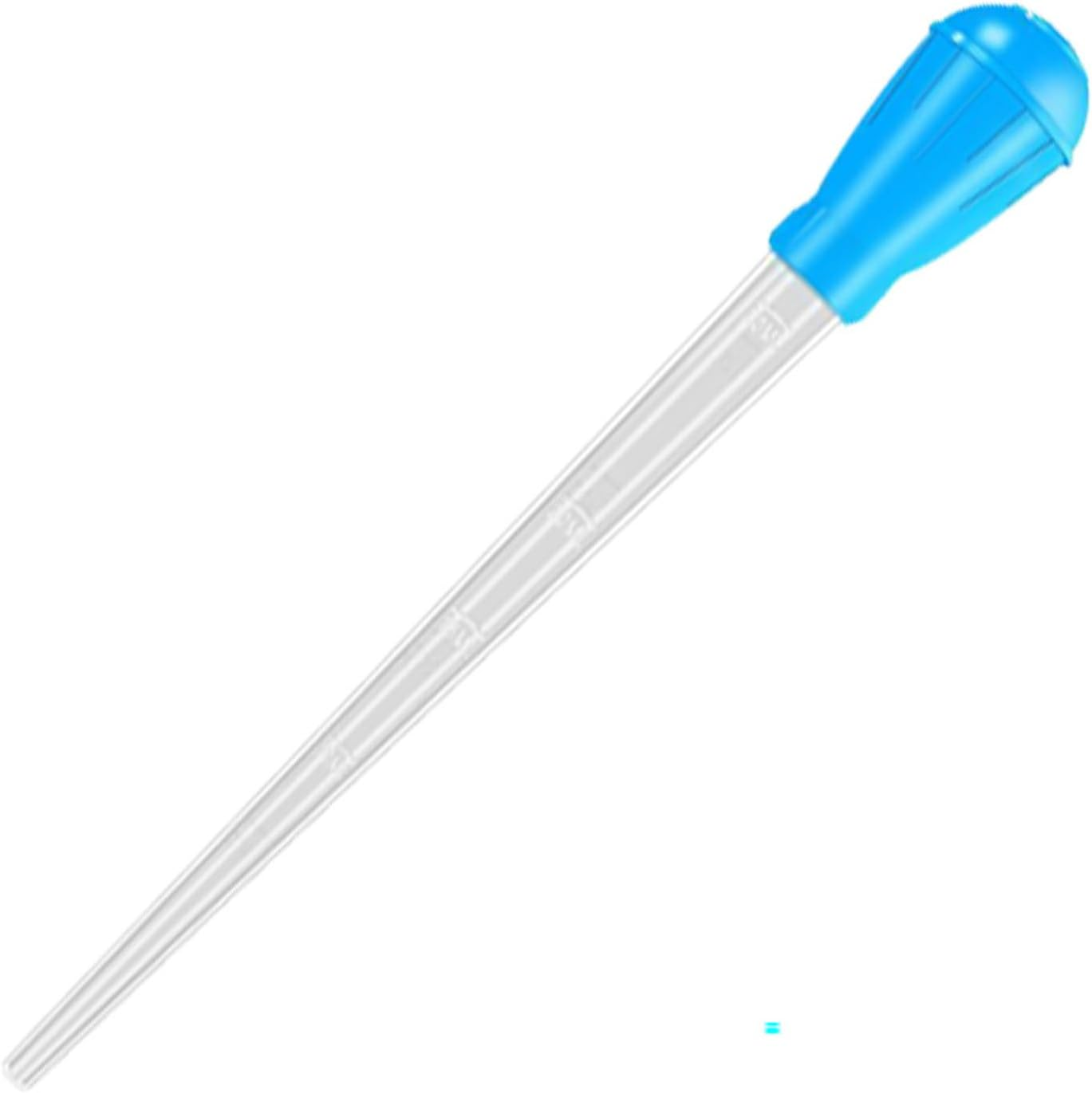 1Pcs Wezxrauo Long Aquarium Pipette 30Ml - Manual Fish Tank Water Changer & Cleaner Tool, Multifunctional Long Syringe for Precise Water Change, Gravel Cleaning and Liquid Feeding (Blue)
