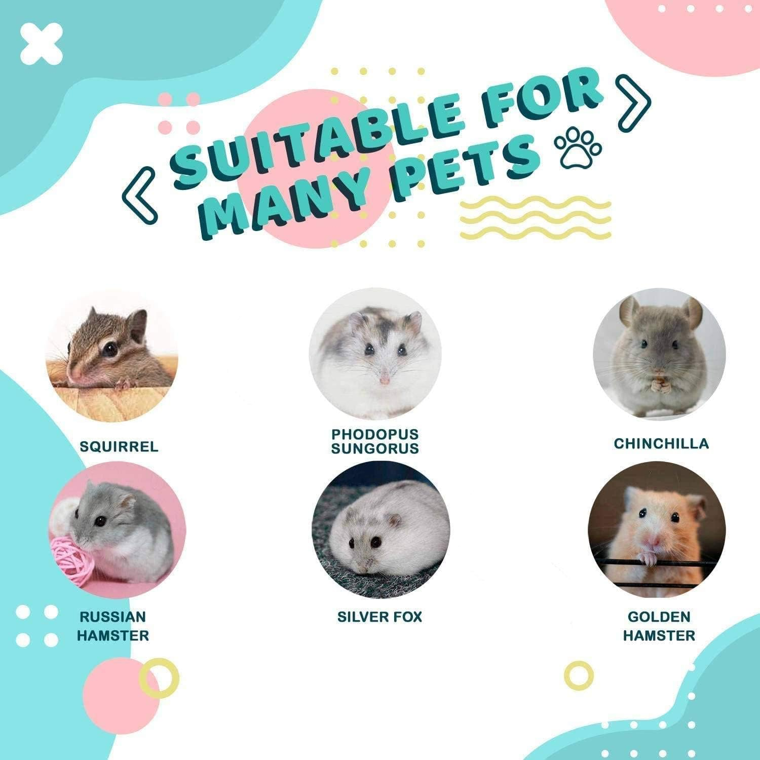 Antiai Hamster Wooden Silent Wheel, 9.8 Inch Small Animal Exercise Wheel Accessories, Quiet Spinner Hamster Running Wheels Prevent Depression Toys for Hamsters, Gerbils, Mice and Other Small Pets（L） image number 5