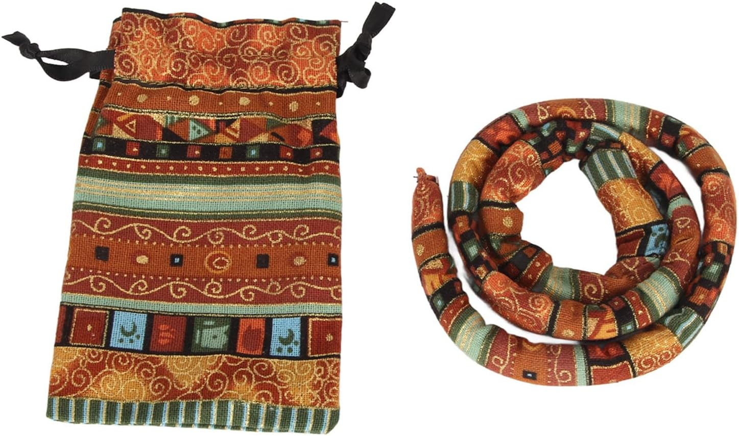 Ethnic Yellow Bendable Iron Wire Ponytail Holder Spiral Lock Hair Tie Dreadlock Accessory Bendable Hair Ties, Dreadlocks Hair Tie with Storage Bags Thick Curly Hair Holder image number 5