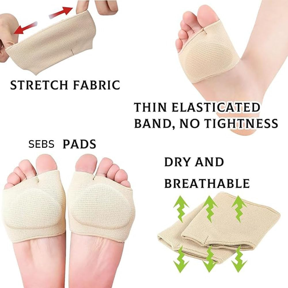2 Pairs Metatarsal Pads for Men and Women,Foot Pads Provides Relief for Morton'S Neuroma Insert，Metatarsalgia, Morton'S Neuroma image number 5
