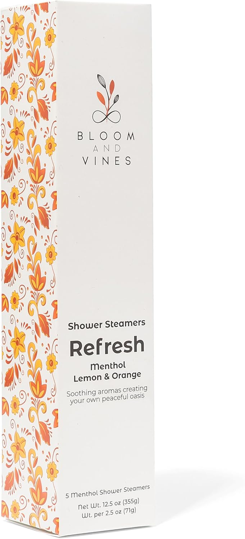 Bloom and Vines Shower Steamers, Refresh - Menthol Lemon & Orange
