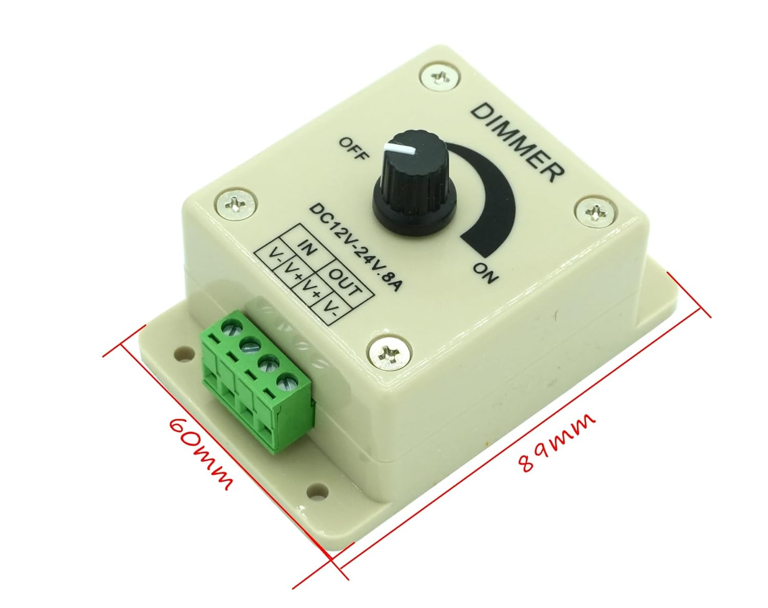 DIGISHUO 4Pcs DC12-24V 8Amp 0%-100% PWM Dimming Controller | for LED Lights Ribbon Lights Tape Lights | Dimmer Compatible with Hilight Ledwholesaler Fillite LED Trips image number 4