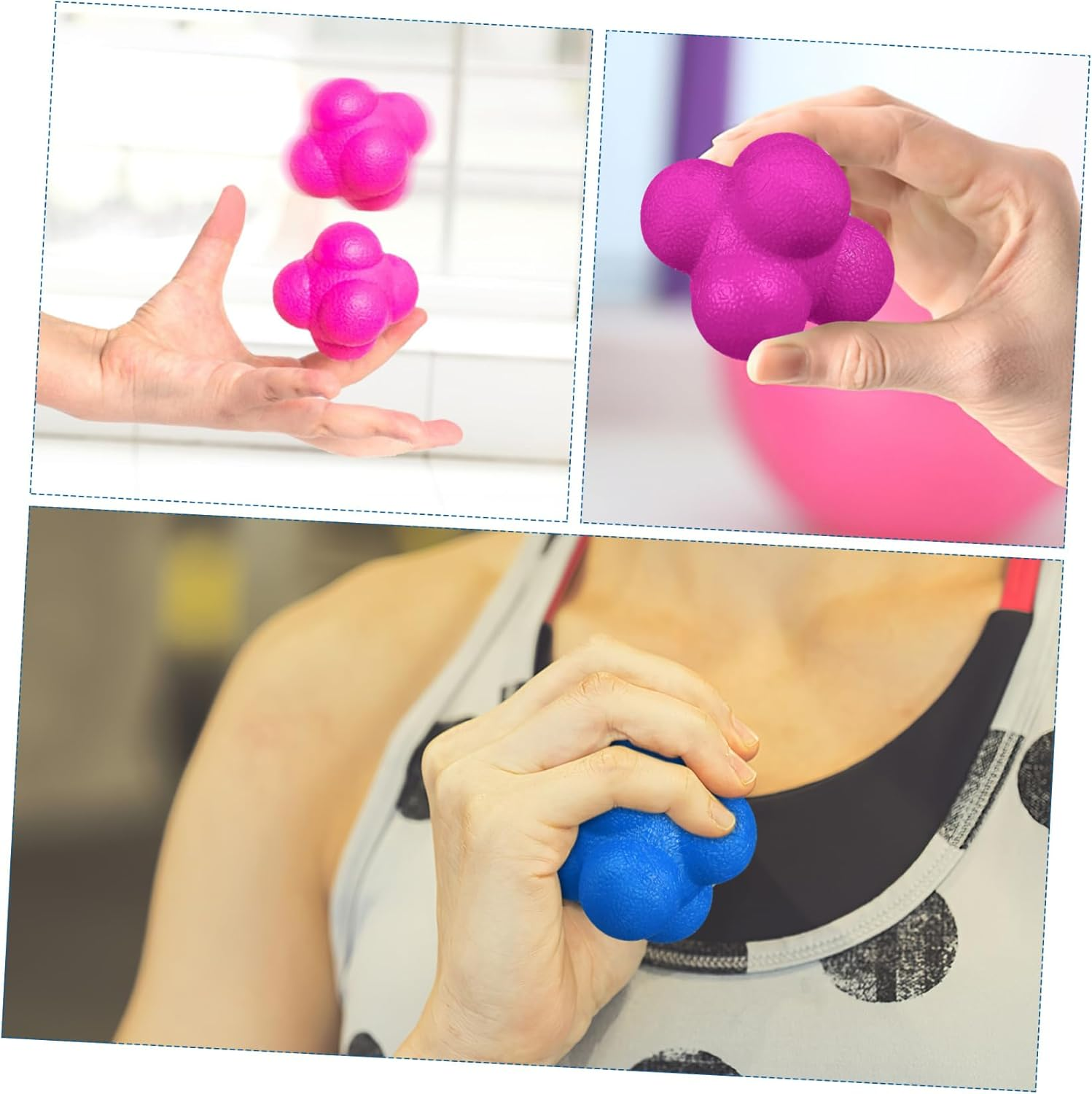 KITANDOVE Agility Balls Reaction Ball Set of 6 for Exercise Sports Training Australia image number 6