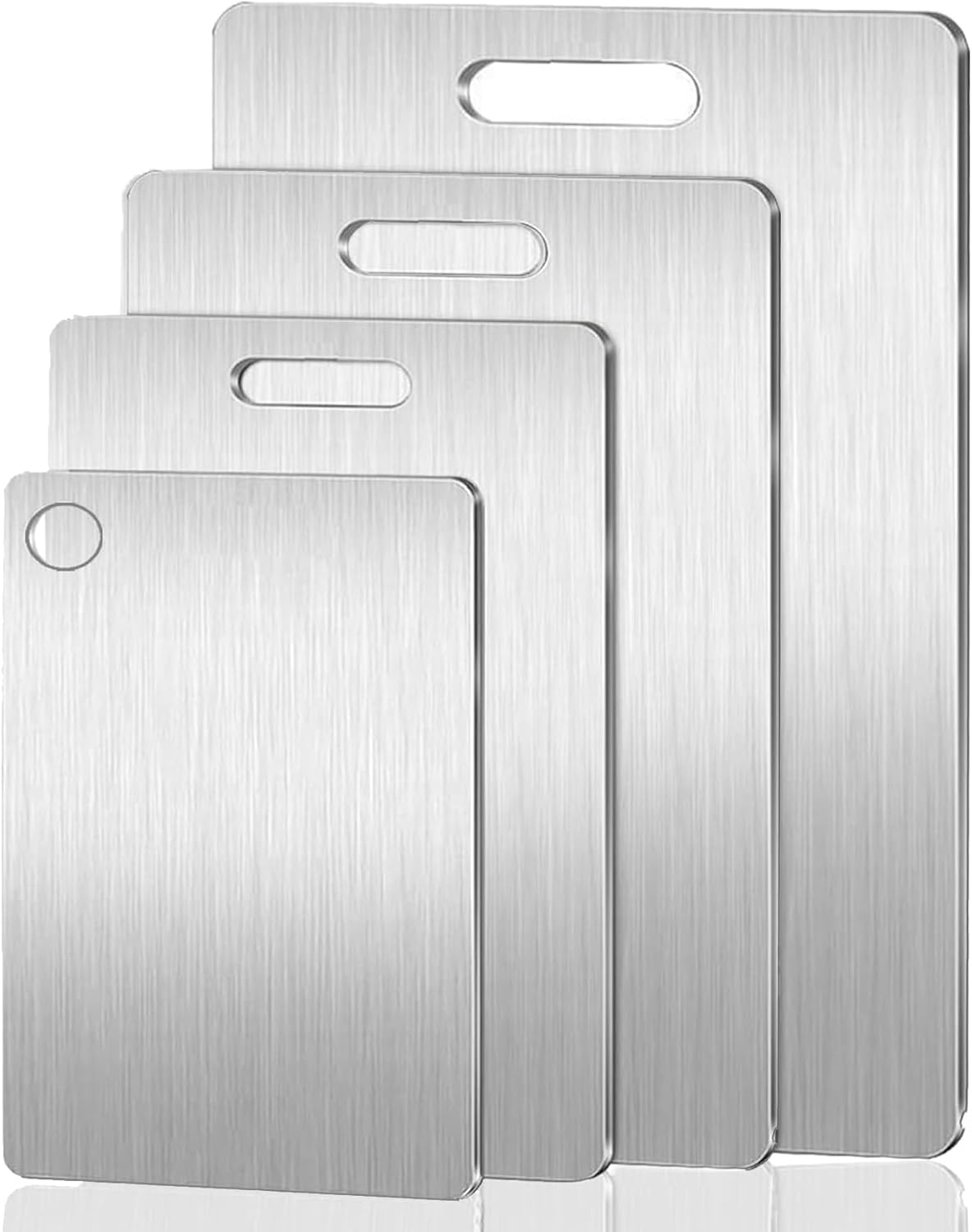 Stainless Steel Cutting Board - a Durable and Sleek Cutting Board,Ultra-Durable, Eco-Friendly, and Stylish Kitchen Essential for Effortless Food Prep (4Pcs) image number 1