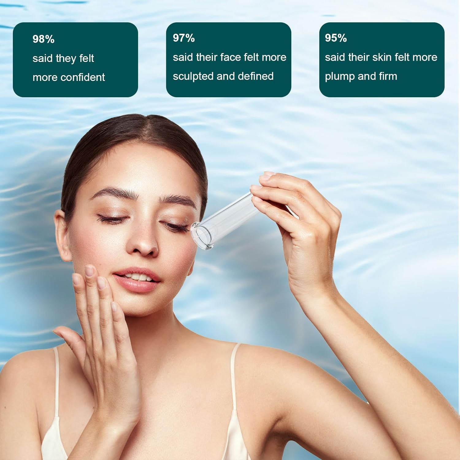 Electric Facial Cupping Set for Face with Dual-Cup Usage - 3-In-1 Face Cupping, Gua Sha & Massage Tools for Skin Care - Multifunctional Facial Neck Eye Cuppings Massager for Wrinkle 3 Modes 9 Gears image number 2