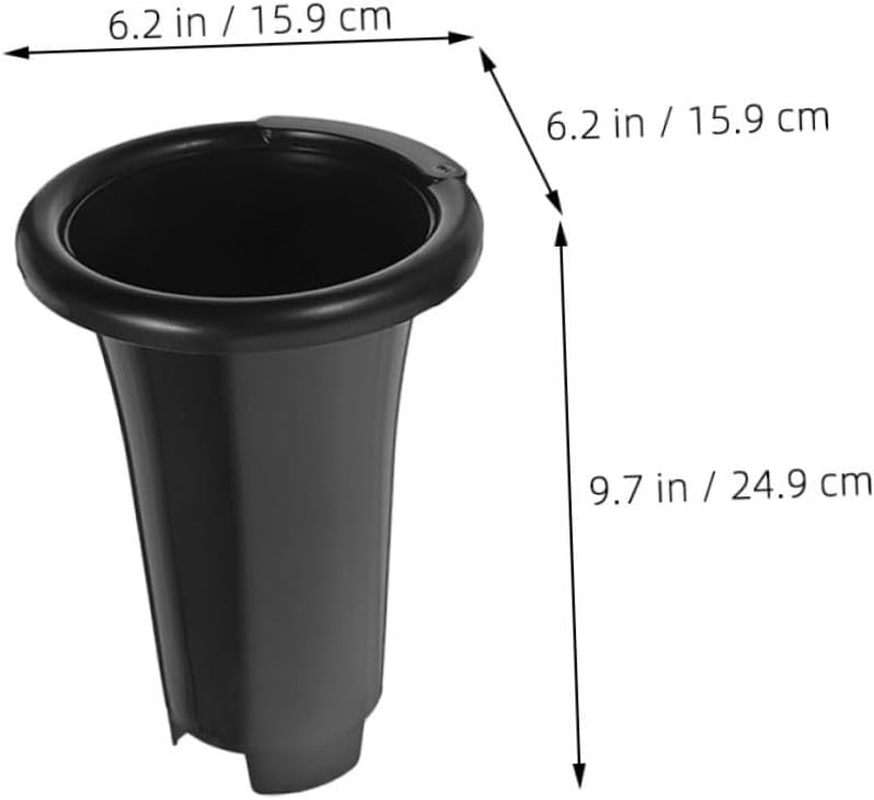10Pcs Black Plastic Plant Cultivation Pots for Orchids, Extra Large round Nursery Pots with Enhanced Height and Thickness, Breathable Drainage Design for Indoor Gardening