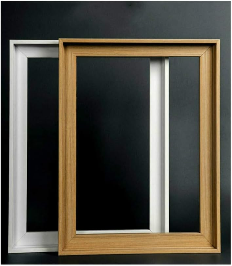 GVS-ART DIY Floating Frame for 40.7X50.8Cm/16X20 Stretched Canvas,0.6-0.8"/1.5-2Cm Deep.Picture Art Wall D&eacute;cor,Art Canvas Brown Frame,A Frame Kit,Cut to Pieces,No Canvas Included