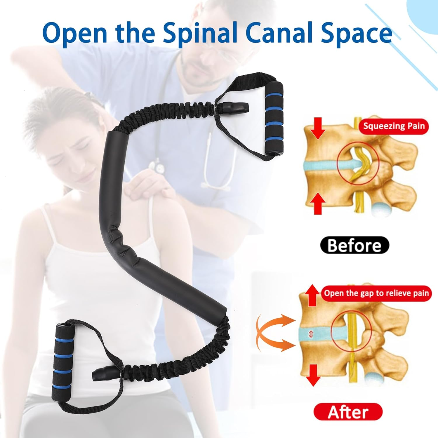 Neck Stretcher Exerciser, Cervical Traction Device, Neck Chiropractor Pull Device, Cervical Neck Traction Devices for Home Use image number 3