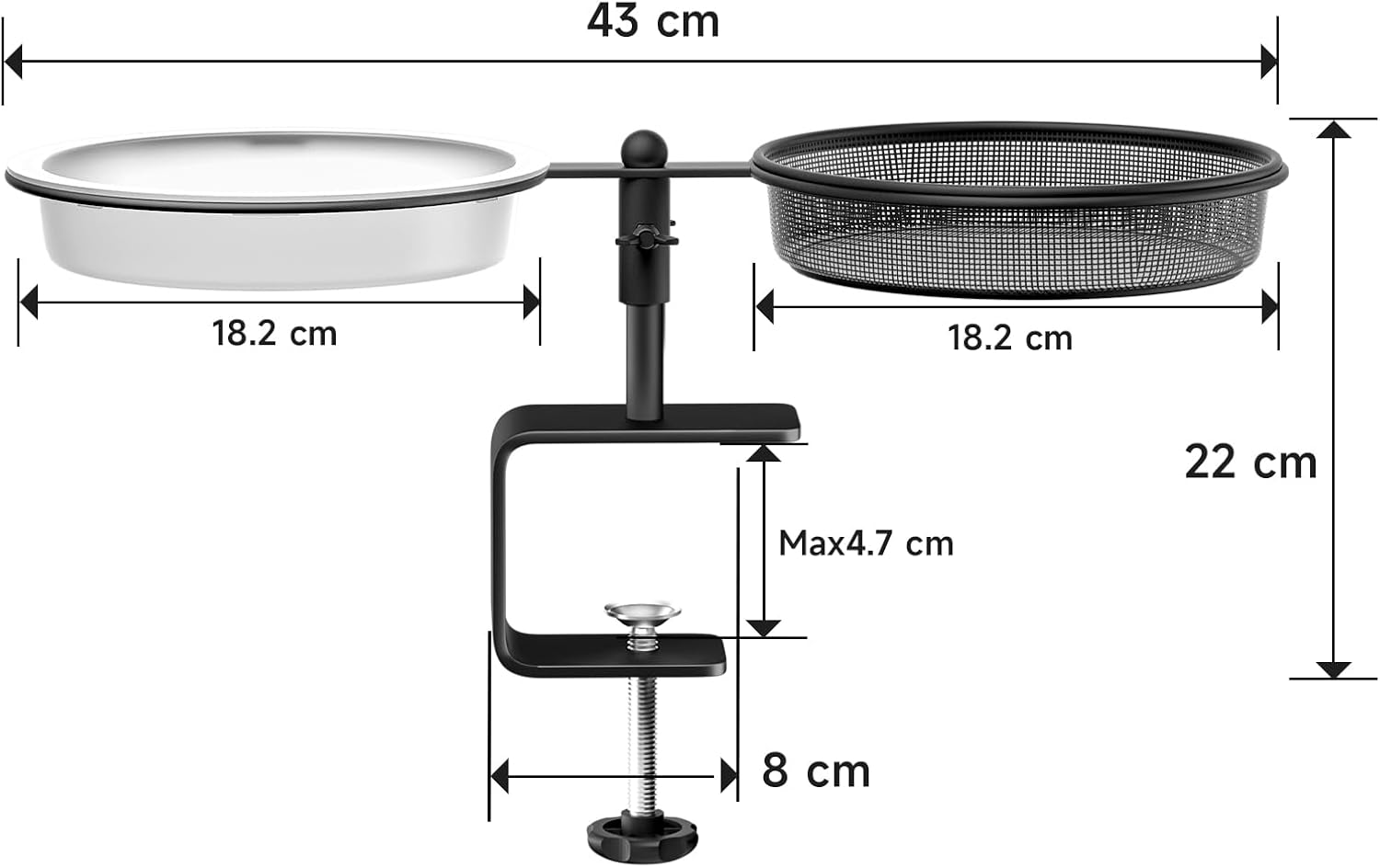 Bird Feeder Deck Mount with Detachable Bowl 2-In-1 Wild Bird Bath & Water Food Container Station for Garden, Yard, Balcony Outdoor Bird Feeding Stand for Wild Birds, Bird Watcher Gift (Type1) image number 2