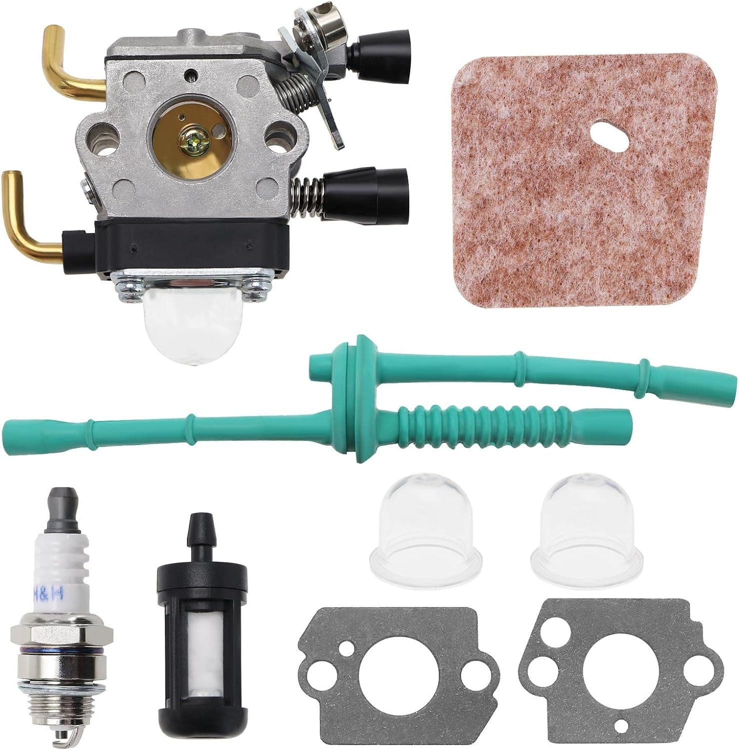 Set with 9Pcs Carburetor Kit Replacement Compatible with STIHL FS55 FS55R FS55RC FS38 KM55 HL45 KM55R Carburetor Service Kit image number 6