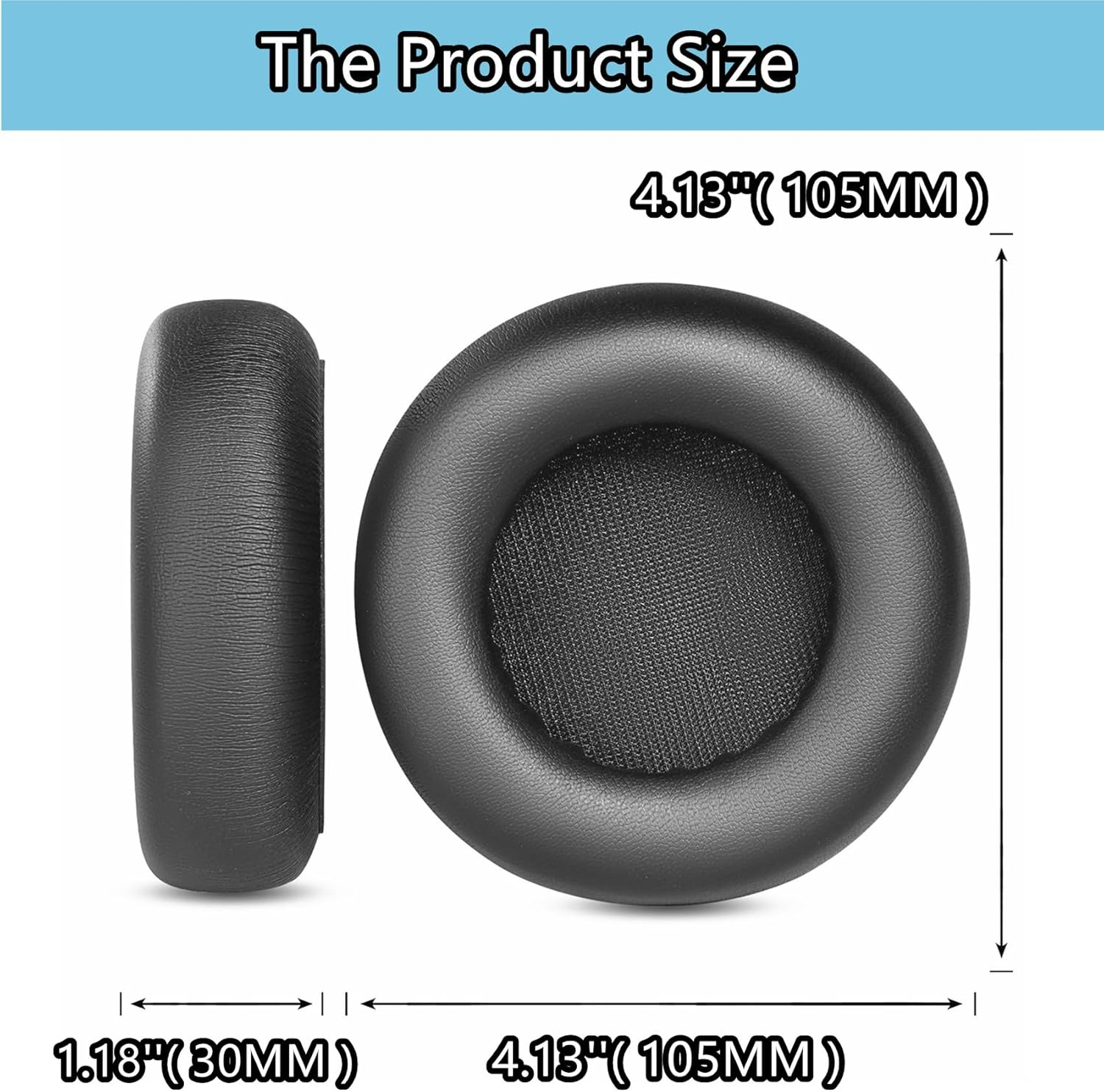 Taizichangqin Replacement Ear Pads Compatible with Beyerdynamic MMX200 MMX100 MMX150 Wireless Headphones (Not Fit MMX300) Protein Leather Ear Pads image number 4