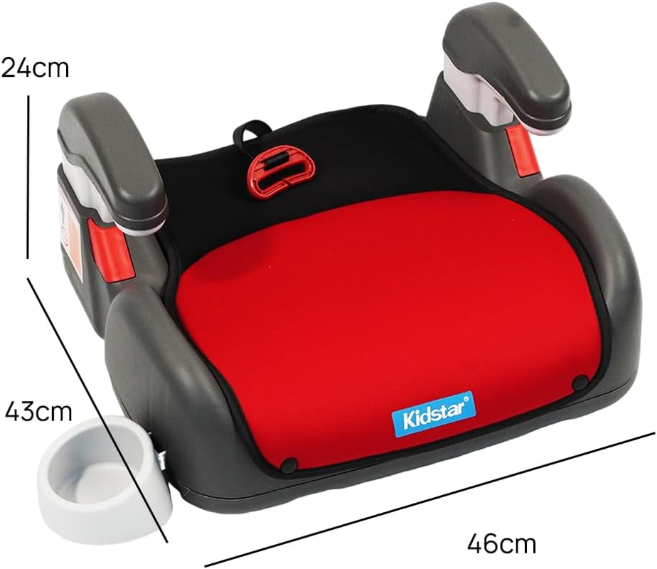 Safety Chair Toddler, Ergonomic Kids Seat with High Elastic Sponge & PP, SGS Certified, Flame Retardant Fabric & Seatbelt Buckle (Red) image number 2