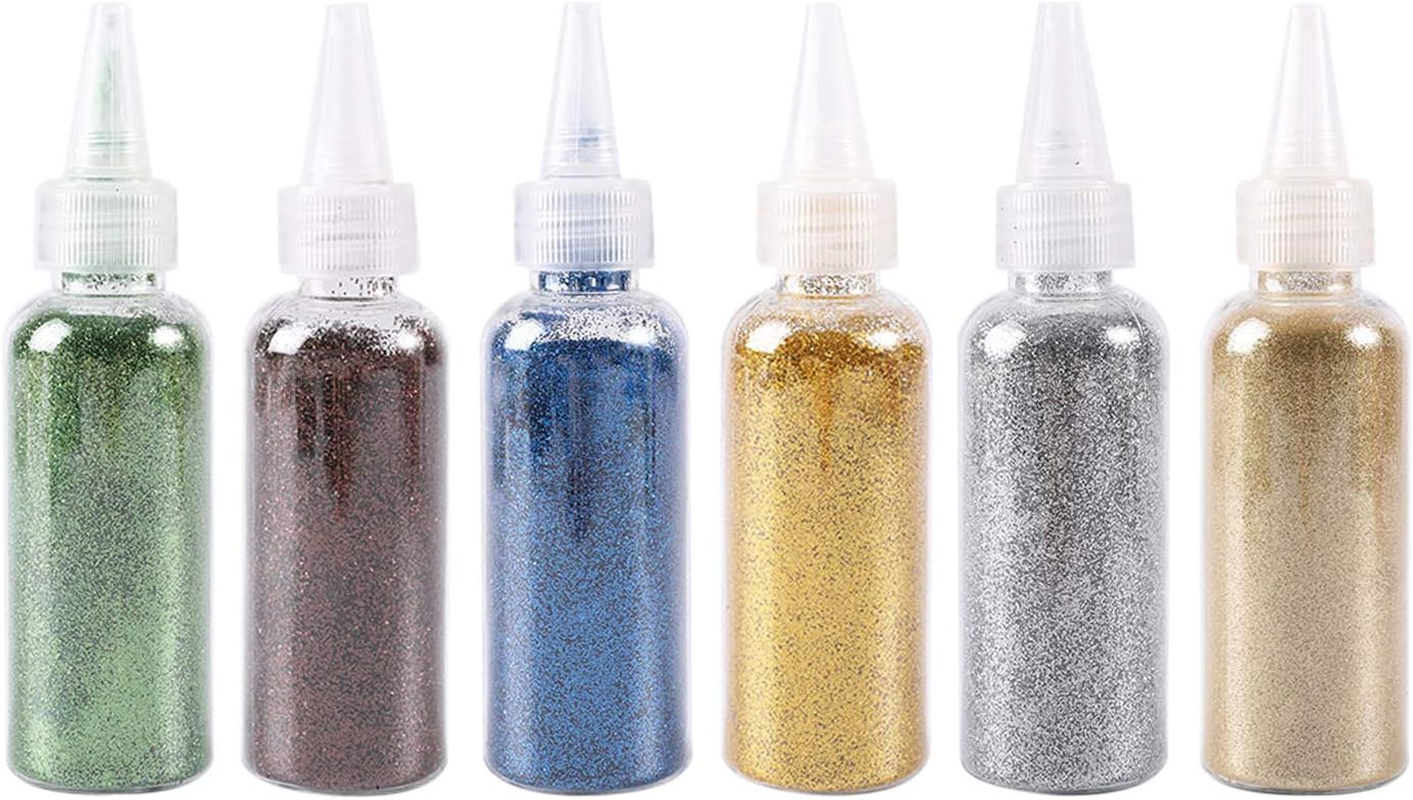 6 Pcs Nail Powders Shiny Colorful Chrome Pigment DIY Nail Art Manicure Makeup Decoration image number 3